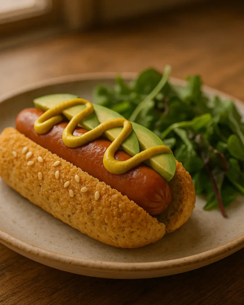  served hot dog in best bun for diabetics